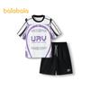 Balabala Boys' Summer Short Sleeve Two-Piece Set