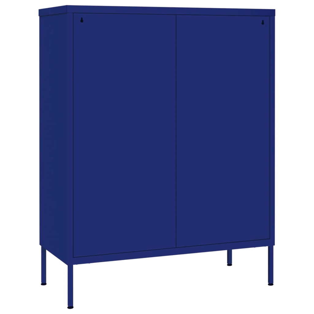 Drawer Cabinet Navy Blue 80 x 35 x 101.5 cm Steel