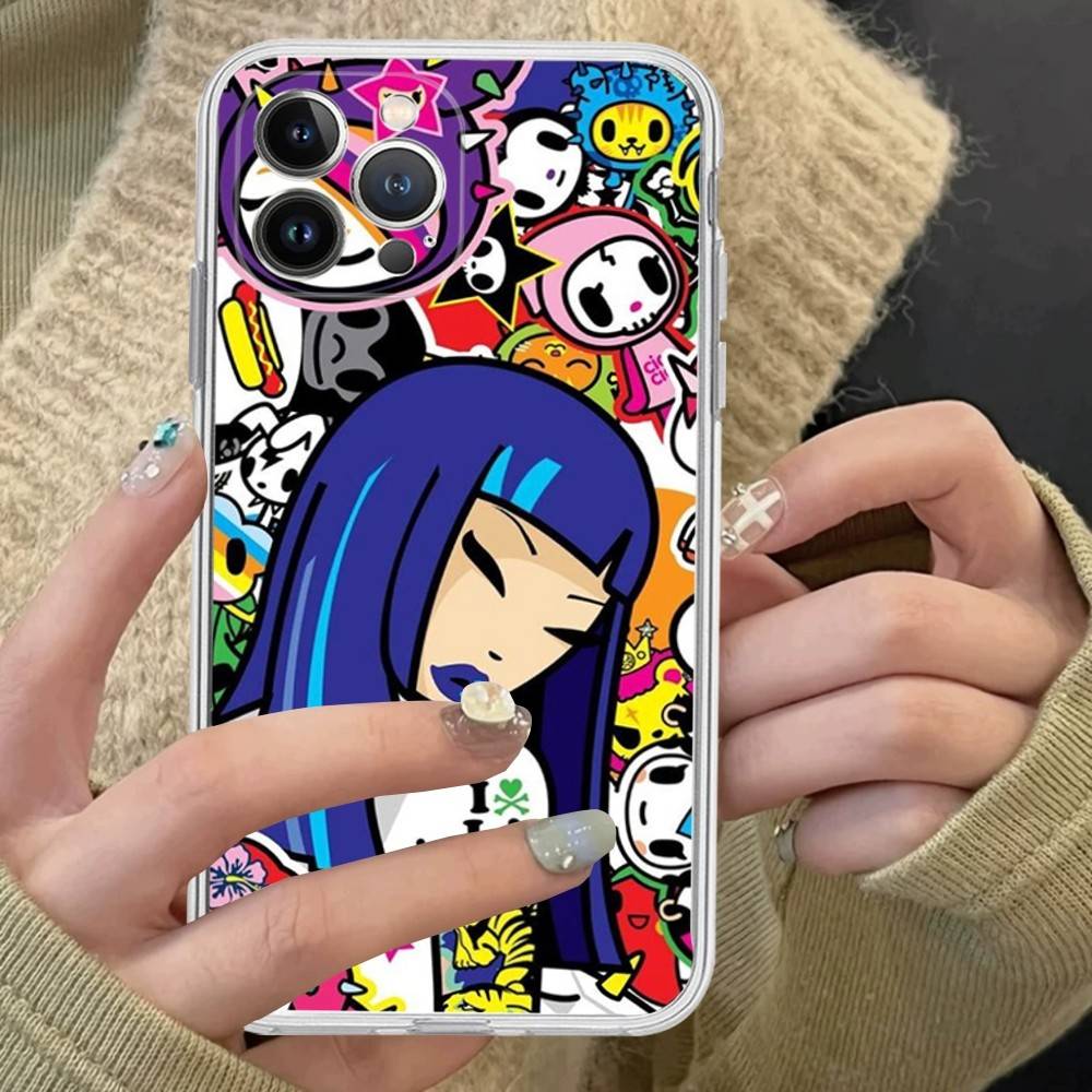 Fashion Brand T-Tokidoki Phone Case For IPhone 17 16 15 14 13 11 12 Pro Max 16 Plus Transparent
