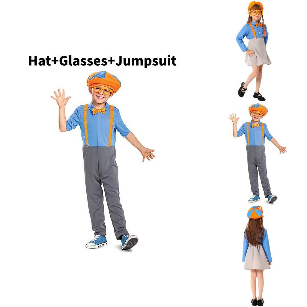 Blippi Childrens Costume For World Book Week Party With Polyester Fabric For Kids 3 To 8 Years