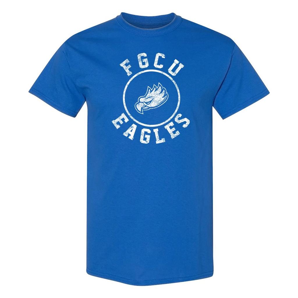 Florida Gulf Coast University Distressed Circle Logo Tee - Royal