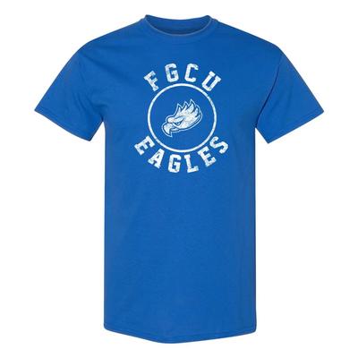 Florida Gulf Coast University Distressed Circle Logo Tee - Royal