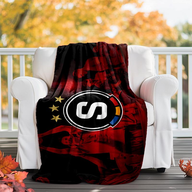 AC Sparta Praha Flanelldecke Weiche Ganzjahres-Kuscheldecke, Design für Camping, Autoreisen, Wandern, Sofa, Bett, Büro Perfektes Geschenk für Partys
