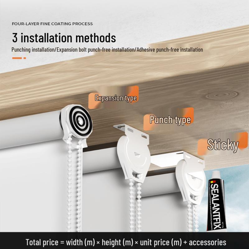 Gureide No-Drill Roller Blind