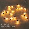 Christmas String Lights: Deer, Snowman, Star, Snowflake, Candy Cane, Tree, Gift Box, Copper Wire Fairy Lights