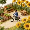 Handgefertigtes 1/64 Radfahrer-Figurenset Mit Realistischen Posen Detailliertes Miniatur-Radfahrer-Ornament Für DIY-Szenenbau