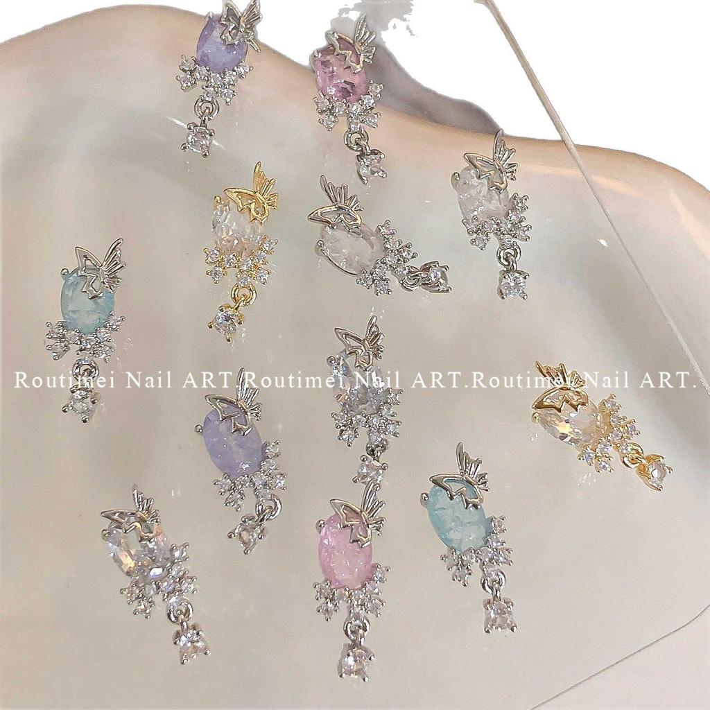 Luxury Zircon Bow Heart Pendant Nail Art Rhinestones – Exquisite, Shiny, and Elegant