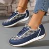 Fashion Fashion Print Platform Sneakers for Women 2025 Spring Casual Comfy Walking Shoes Woman Lightweight Non Slip Lace Up Sports Shoes