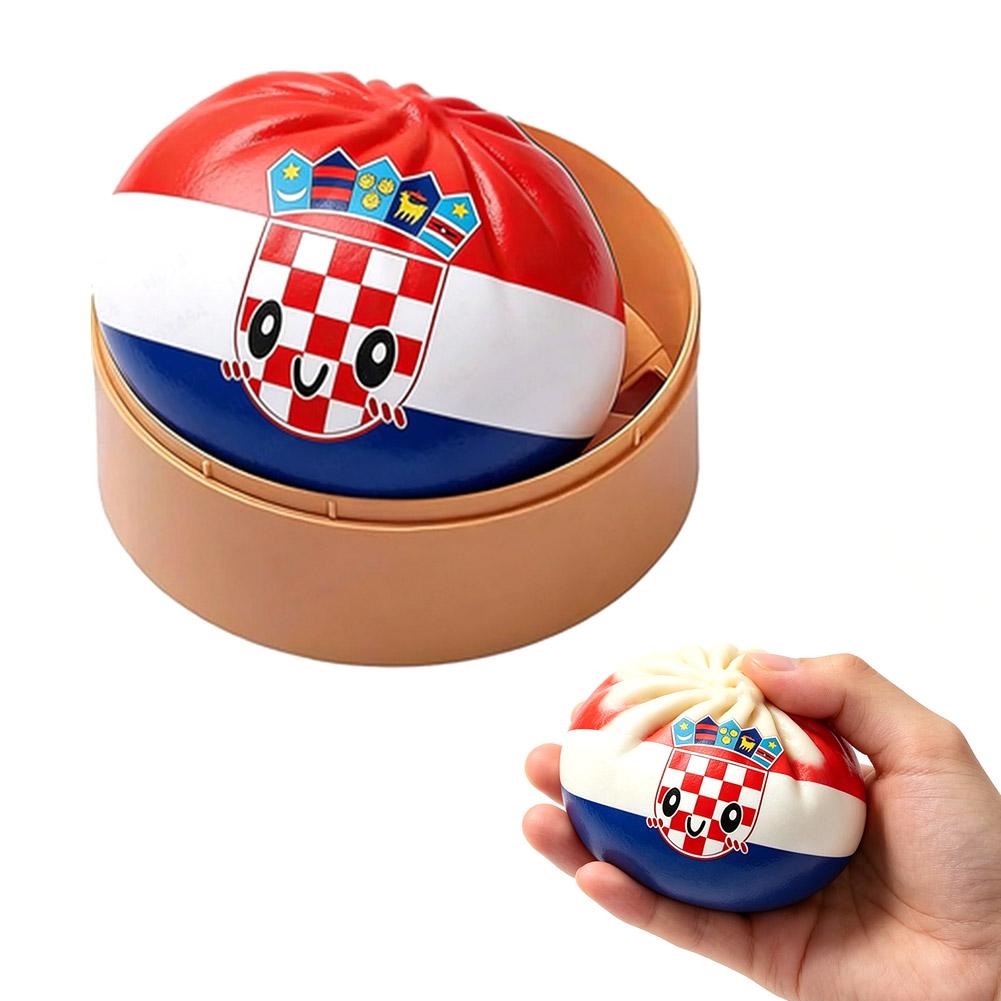 85cm PU Dampfbrötchen Stressabbau Spielzeug Weich Knetbar Sensorisch Fidget Flaggen Design Tragbar Für Kinder Erwachsene Schreibtisch Dekoration Geschenk red
