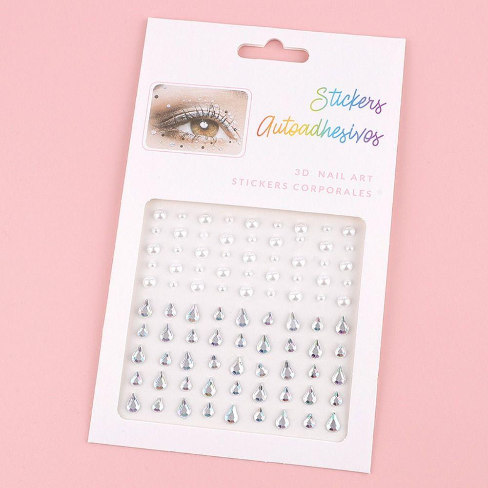 Crystal Rainbow Eye Makeup Sticker Jewel Diamond Sticker Stage Decoration Face Gems