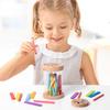 2 In 1 Color Sorting Game, Multicolored Sticks Toys,Color Classification Cup With Transparent Acrylic Cup Body And 2 Cup Lids