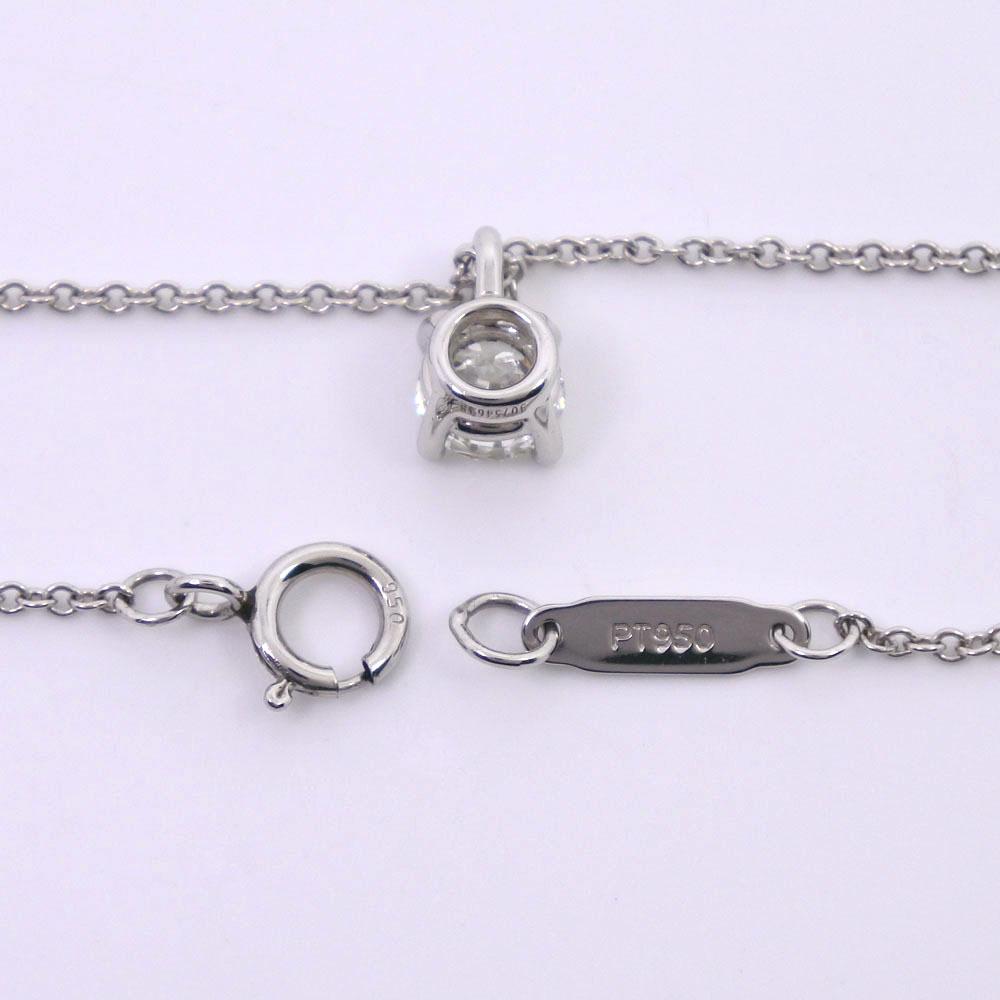 TIFFANY&Co. Necklace Solitaire 0.3ct Pt950Platinum/diamond 2.5g Women Used