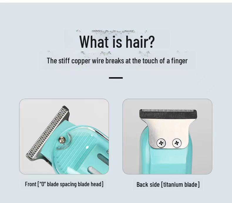 Tondeuse à cheveux professionnelle LCD rechargeable transparente rétro pour le rasage et la coupe