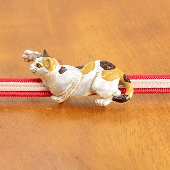 Palnart Poc Obi-dome (kimono sash clip) Mischievous Calico Cat Obi-dome (kimono sash clip) SUU Cat Realistic Cute