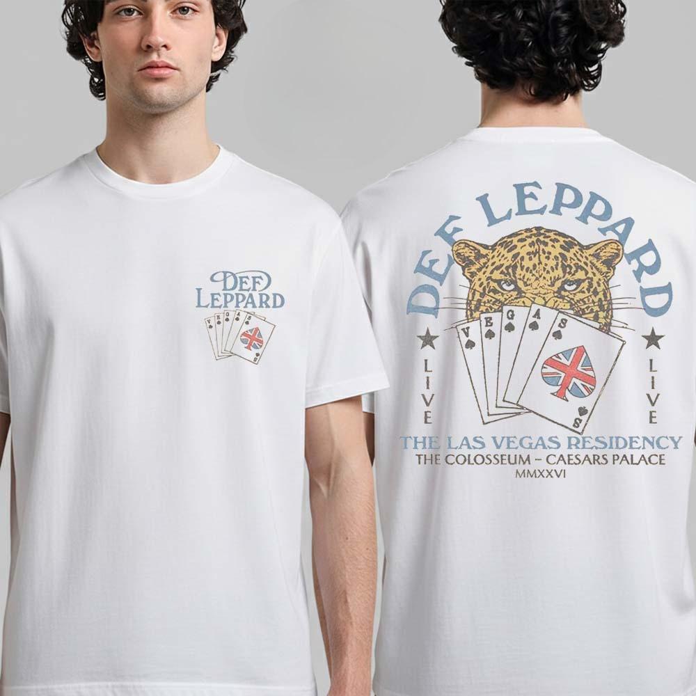 2026 Def Leppard Baumwoll Band Shirt Unisex Sommer Kurzarm Modemarke T-Shirt Luxus Lässig Vintage T-Shirt
