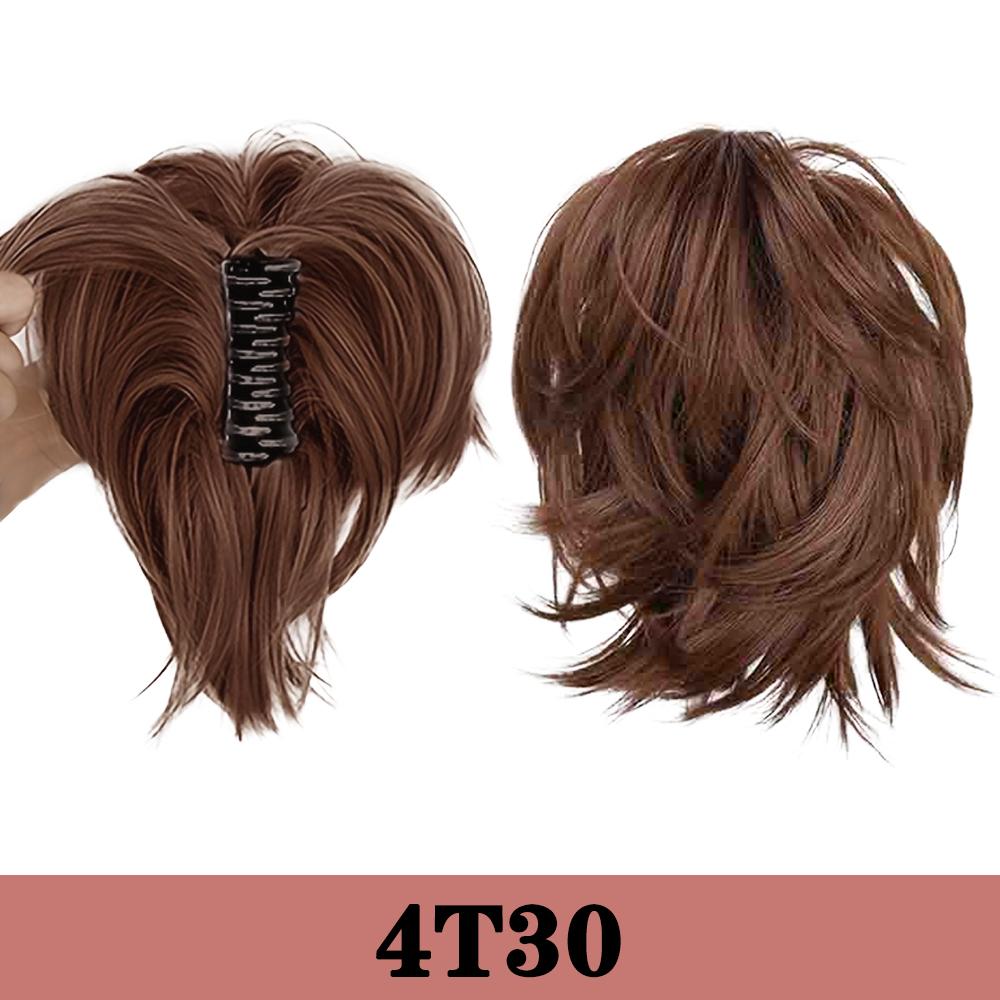 MISSQUEEN DIY Deformation Ponytail Synthetic Claw Ponytail Extensions Short Wavy Ponytail For Women Daily Wear