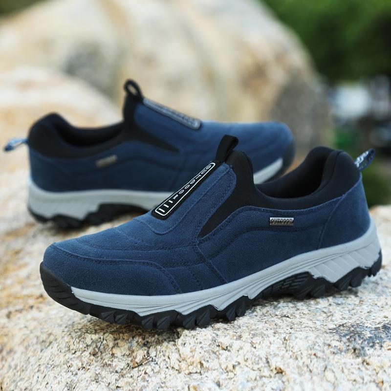 

Мужские мокасины, кожаные кроссовки, мужская дышащая повседневная обувь, мужская обувь для отдыха на открытом воздухе, нескользящая мужская обувь для ходьбы и вождения, обувь jmk89 39 синий