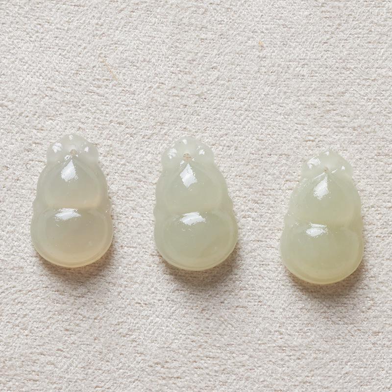Hetian Jade Gourd Pendant for DIY Jewelry