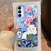 Retro Lucky Cute Cat Flower Phone Case for Samsung Galaxy A55 A07 A17 A56 A36 A26 A16 A53 A06 A14 A24 A34 A54 A15 A12 A22 Cover