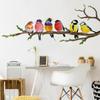 1 Pcs Bird Wall Stickers Colorful Branch Pattern Self-Adhesive & Removable Home Decor For Bedroom