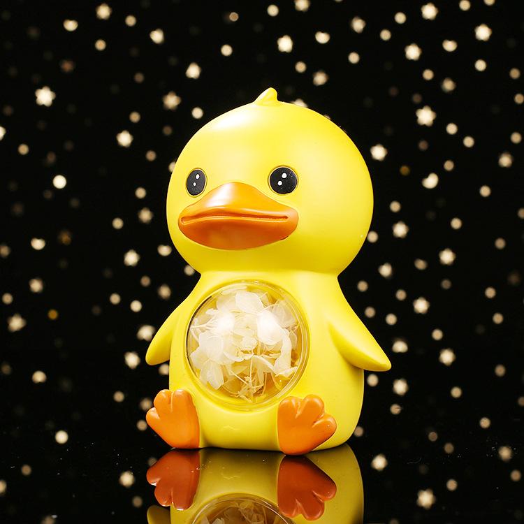 Night Battery Lamp Powered Cartoon Cute Unicorn Little Yellow Duck Shaped
