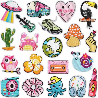 Mixed Cartoon Embroidery Cloth Sticker Guitar Earphones Clothes Decorative Patch Sticker Camera Computer Embroidery Chapter Boy Ironing