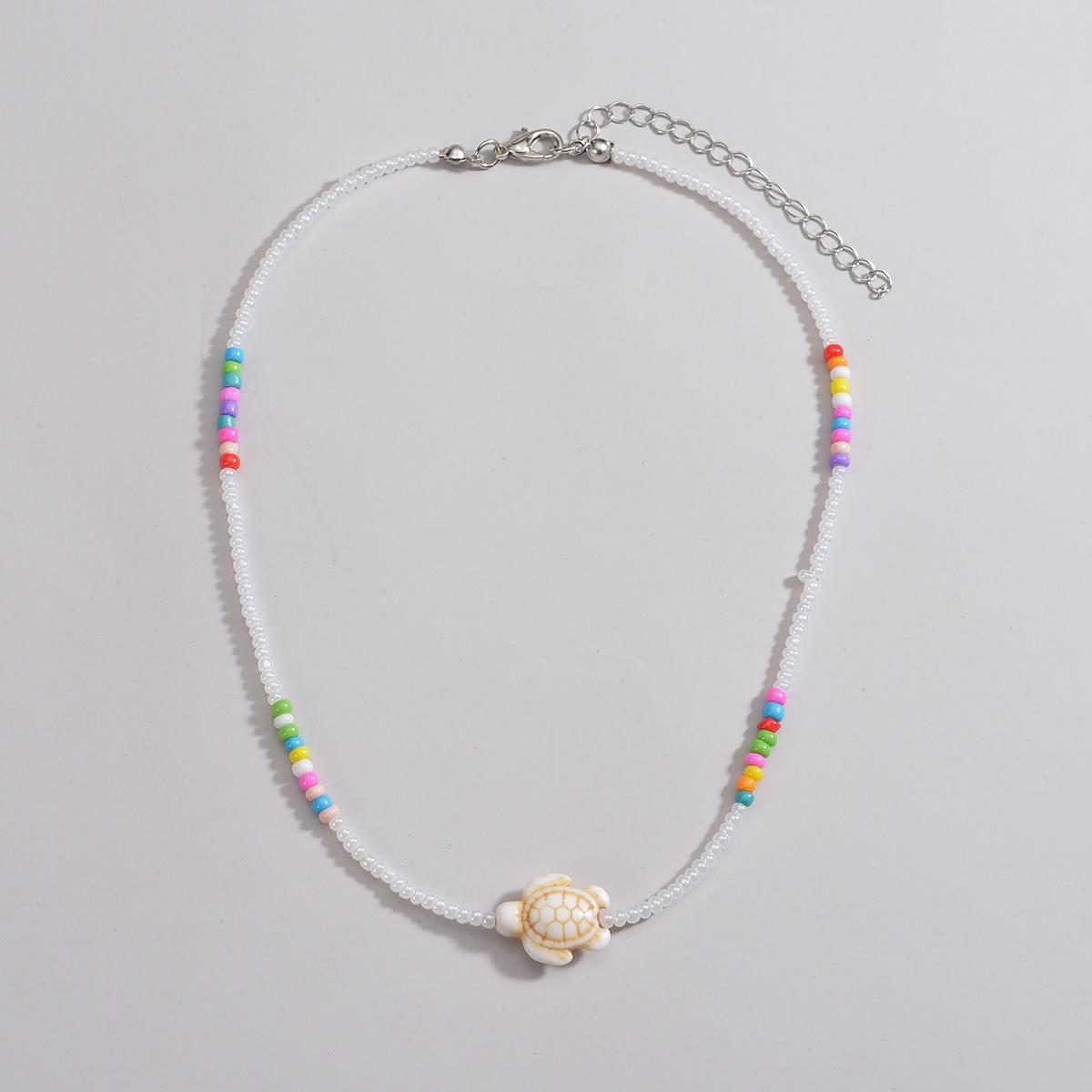 

Classic Simple Turtle Pendant Beaded Necklace Women s Clavicle Chain Casual Vacation Style Suit Accessories Party Jewelry Gift