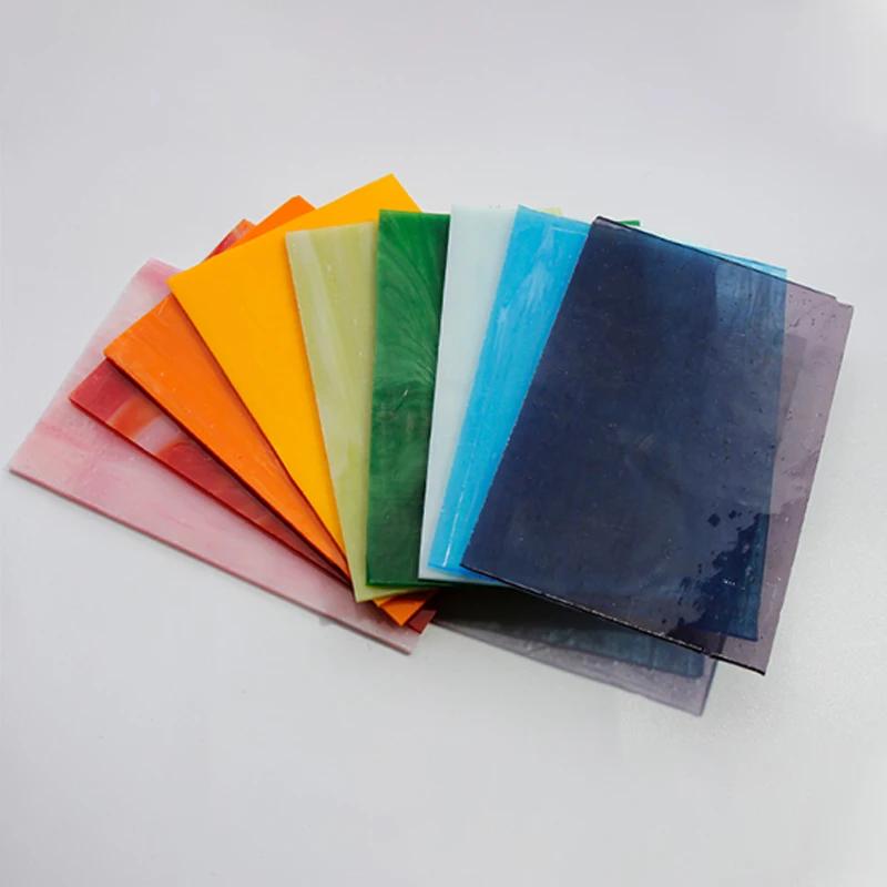 Mosaico de Vidrio Cuadrado de Alta Calidad 10x10cm Pieza de Mosaico de Vidrio de Colores Transparente Piedras para Hacer Mosaicos DIY Manualidades Hobby Arte Pared