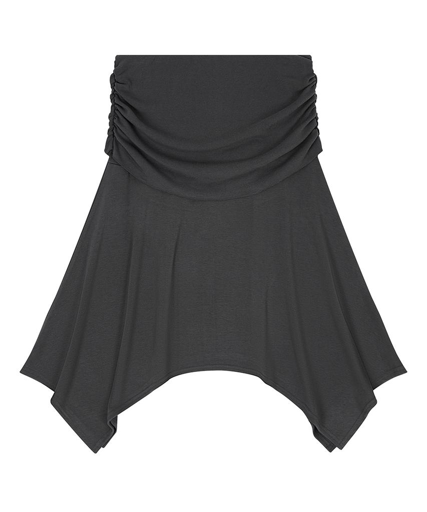 Love Is True El Horse Waistband Skirt(Charcoal)