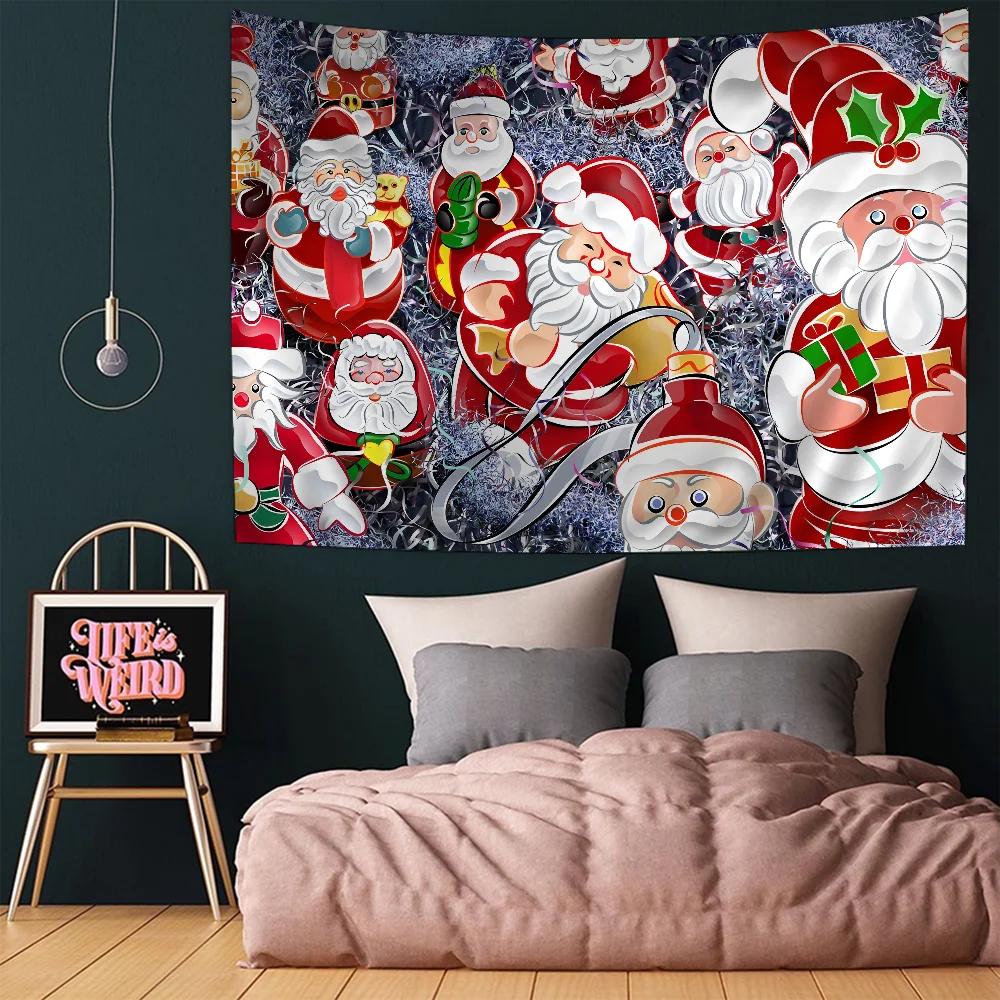 Christmas Cartoon New Year Gift Hanging Bohemian Tapestry Bohemian Wall Tapestries Mandala Kawaii Room Decor