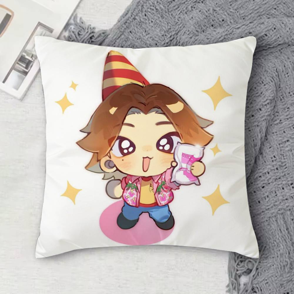 Mouthwashing Double-Sided Printed Square Decorative Cushion Cover For Sofa Living Room Home Decor