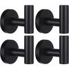 Stainless Steel Single Hook Coat Hook, No Drilling Hook, Wall Mounted Creative Bathroom Coat Hook, Metal Coat Hook