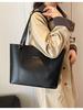 Korean Style Color Block Large Capacity Tote Bag - Women's Fashionable High-End Versatile Shoulder Bag