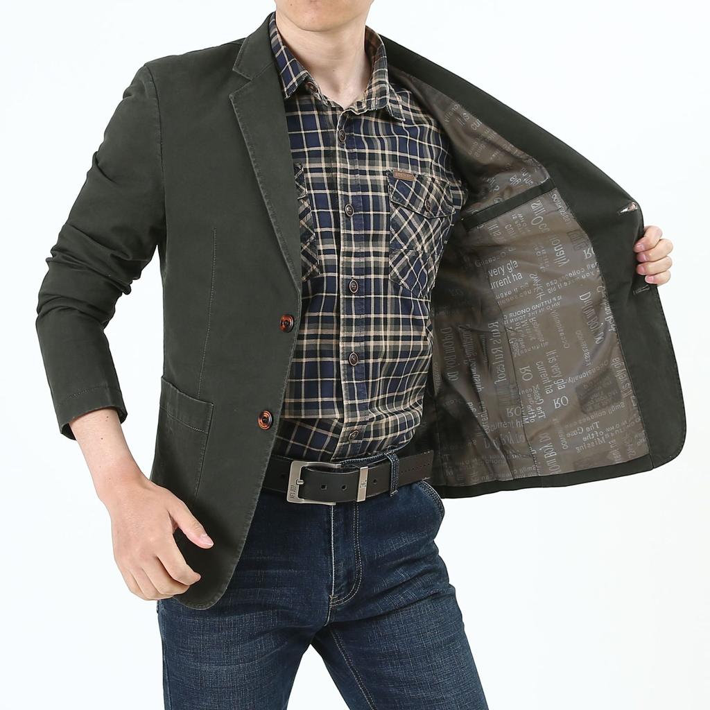 Men's New Men's Casual Suit Stretch Middle-Aged Dad Loose Suit Jacket