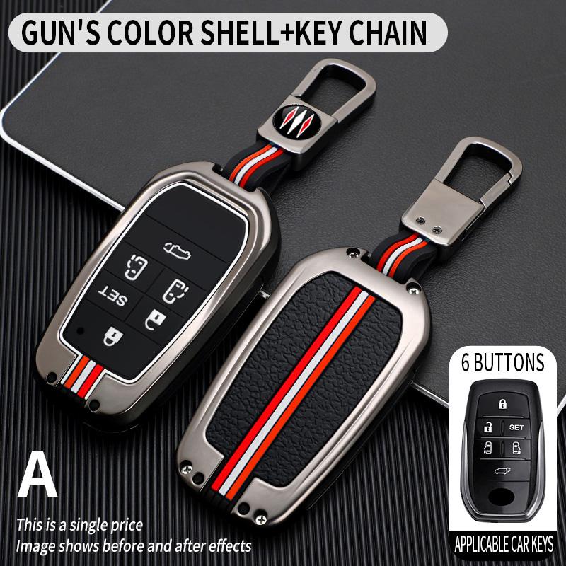 

Чехол для автомобильного ключа из цинкового сплава для Toyota RAV4 Highland Coralla Hilux Fortuner Land Cruiser Camry Crown, брелок для ключей, аксессуары