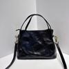 Torba typu crossbody z wierzchnią warstwą garbowanej roślinnie skóry bydlęcej, vintage, oryginalna, damska torba typu tote o pojemności