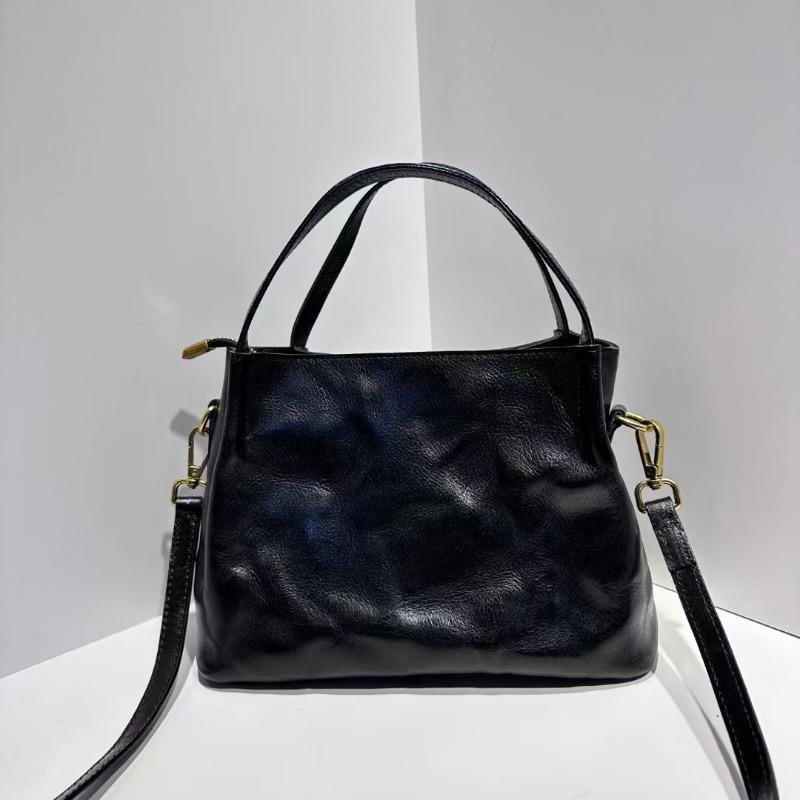 Torba typu crossbody z wierzchnią warstwą garbowanej roślinnie skóry bydlęcej, vintage, oryginalna, damska torba typu tote o pojemności