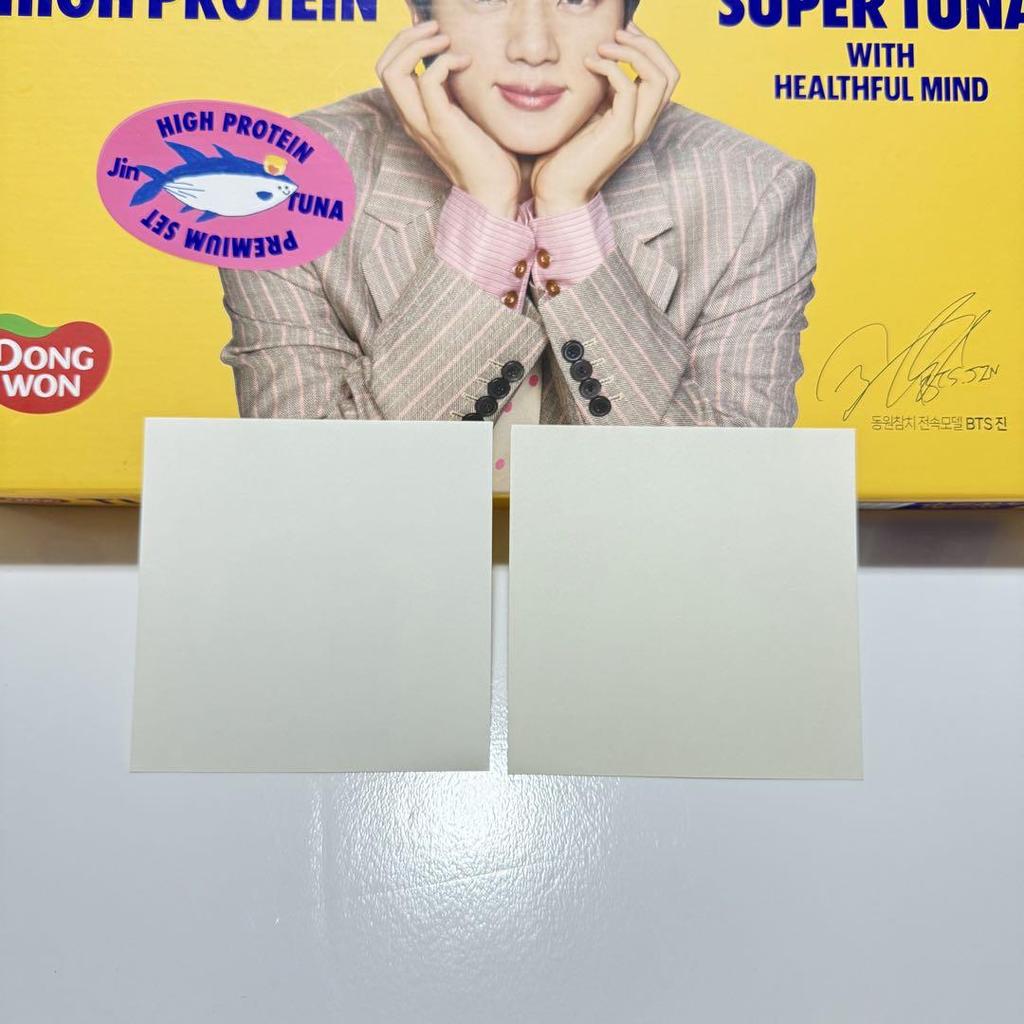 [USED] BTS JIN Tuna Can Sticker Dongwon Special Package Bonus