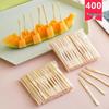 Transparent Bamboo Knot Disposable Fruit Forks, 800 Count
