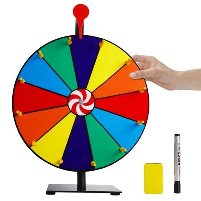 30cm 12 Pulgadas Actividad de Lotería Ruleta Sorteo Giratorio Premio Rueda de la Fortuna Juego Color Pizarra Blanca de Mesa Ruleta Giratoria