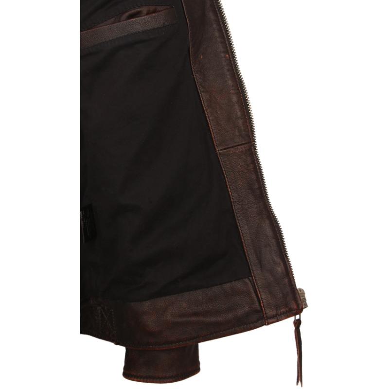 Tamanho Chinês Jaqueta de Couro Vintage Masculina Casaco de Couro Masculino Couro Bovino Jaquetas de Couro Genuíno Outono Casaco Masculino