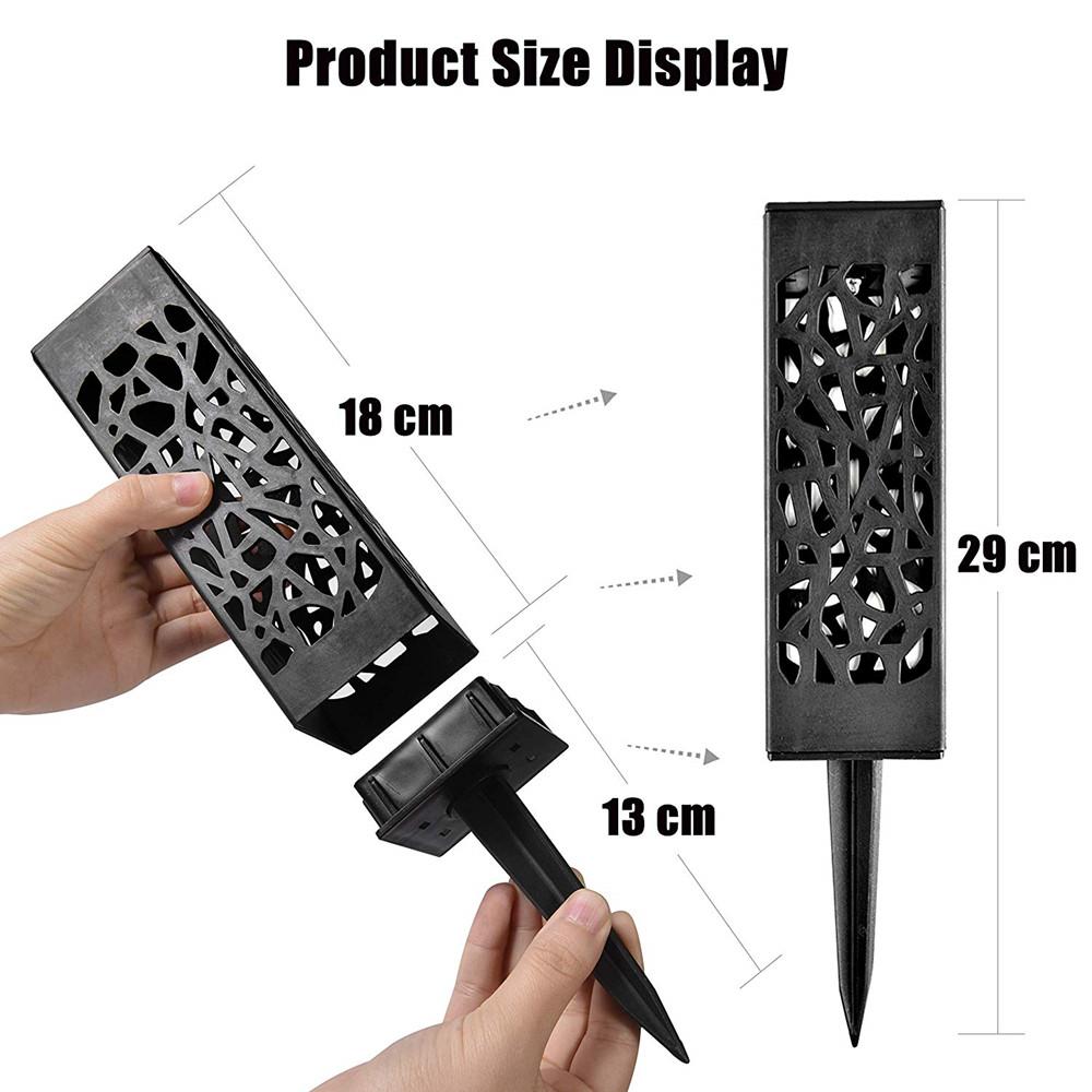 8Pcs IP44 Waterproof Solar Hollow Lawn Lamp Decoration