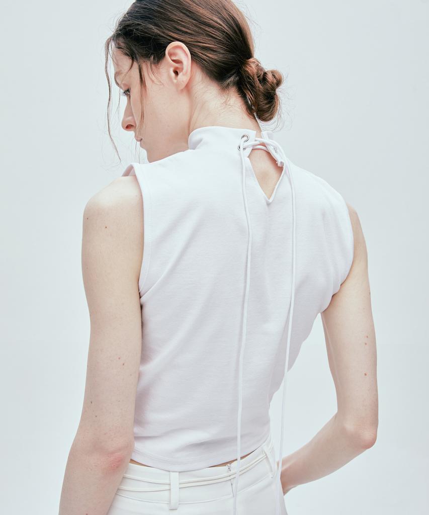 SSY Bermuda Back String Halter Neck White