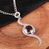 Rhodolith Edelstein Schmuck, Handgefertigter Silberanhänger, 925 Massiv Sterling Silber Anhänger für Muttergeschenk