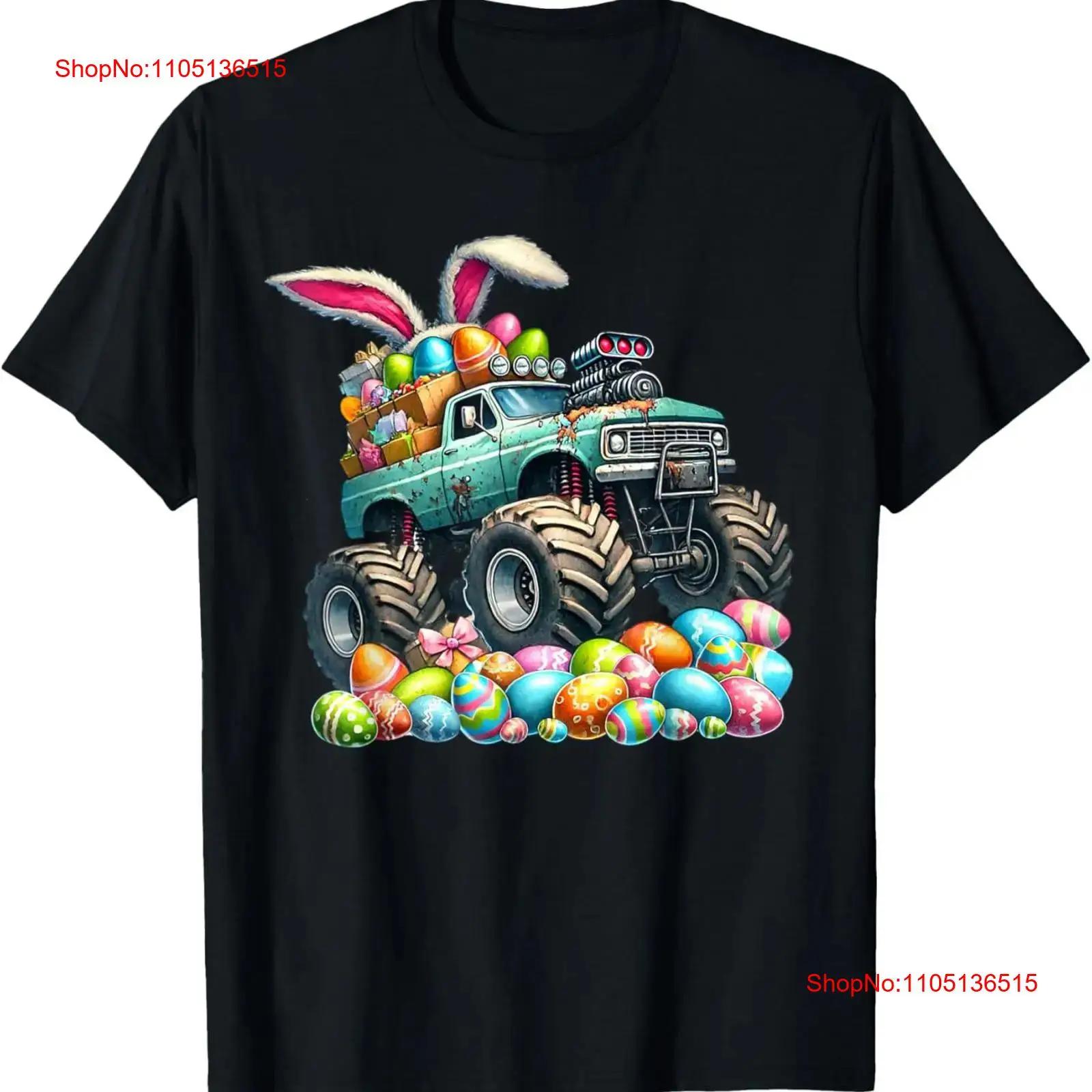 Boys Happy Easter Monster Truck Eggs Hunt Toddler Kid T Shirt  vintage Washed Casual homme fashion designer clothes Soft S разноцветный