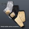 Pantaloni invernali da uomo in pile spesso con coulisse, elastico in vita, tasche con ritenzione del calore, tinta unita, caldi, sportivi, da viaggio e da lavoro