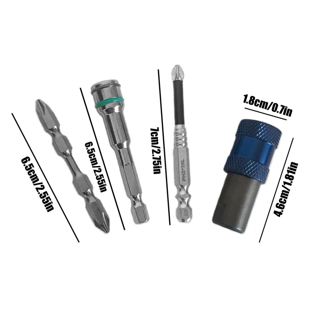 Drill Adapter Steel Hex Shank Non-Slip Converter 6.35mm Driver Socket Adapter For Drill For Home Furniture Construction
