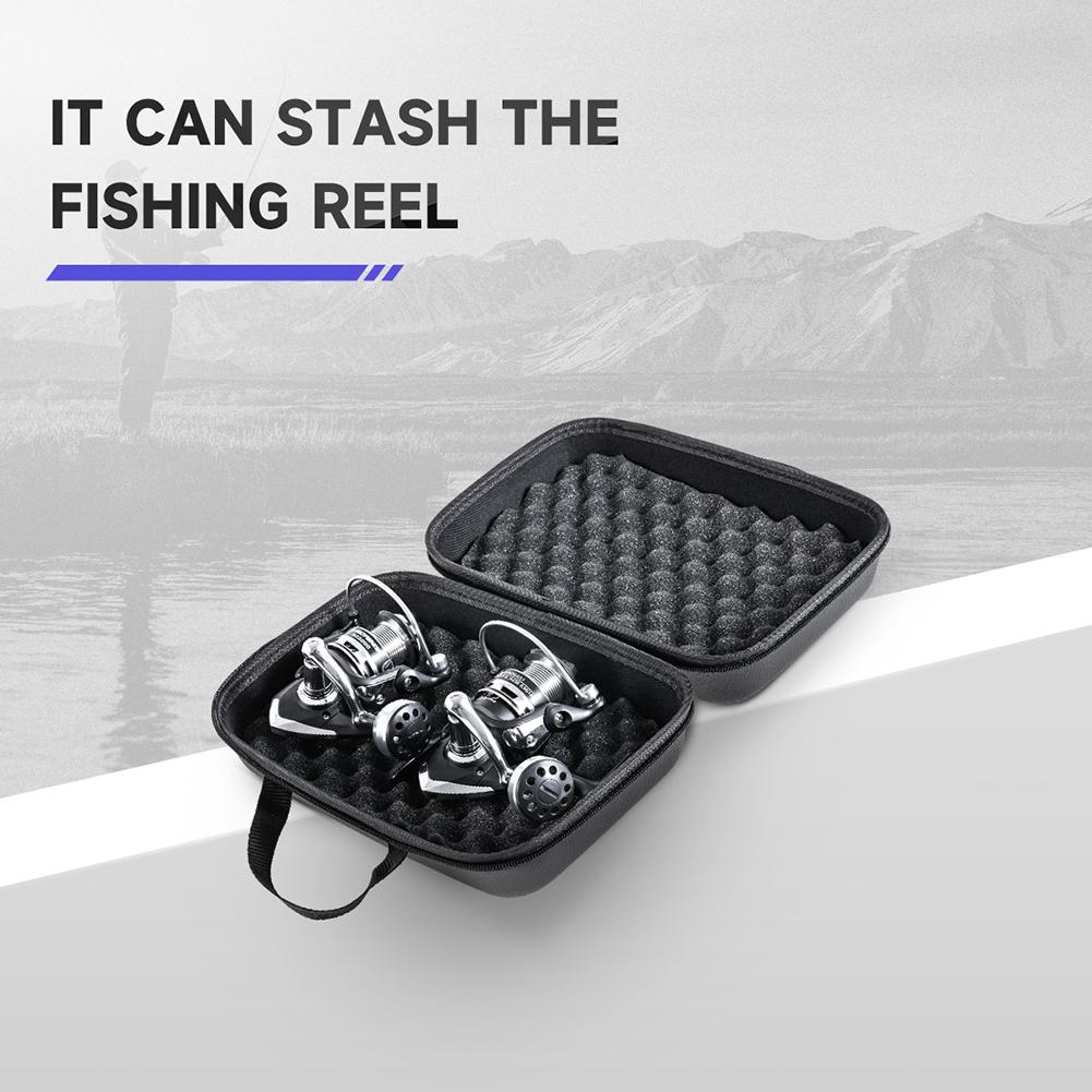 New Portable EVA Fishing Reel Bag Shockproof Waterproof Reel Protective Case Fishing Tackle Storage Case for 1-2 Fishing Reels