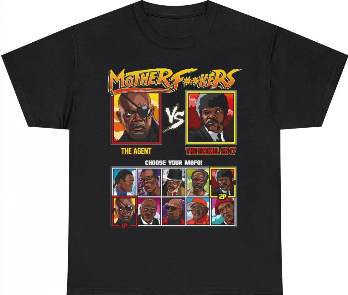 Samuel L. Jackson Funny Fan Art 90s Vintage T-shirt size S-5XL XXXL