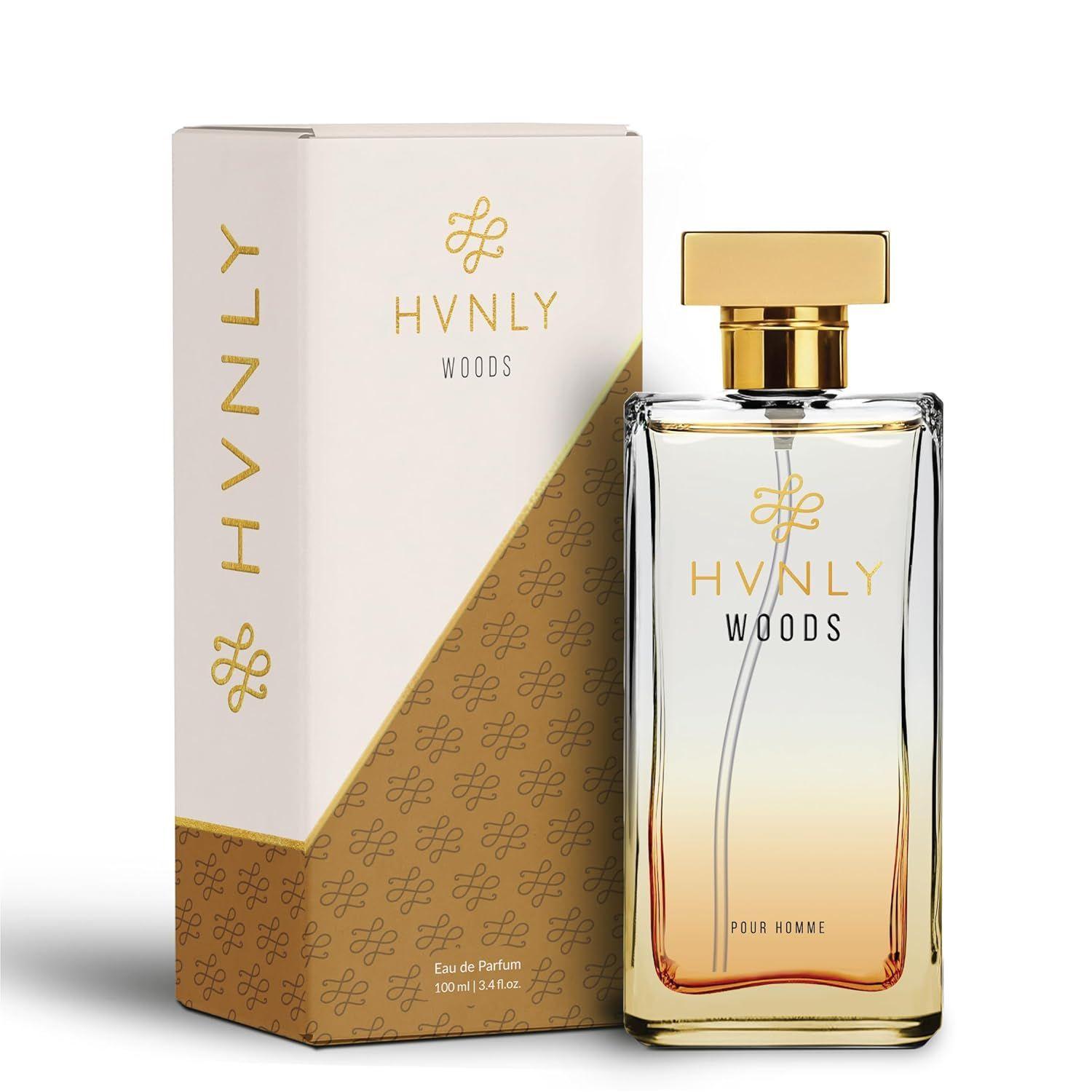 HVNLY Woods Eau De Parfum For Men | Long Lasting Luxury Perfume |Sandalwood, Oud Wood, Cardamom | 100ML